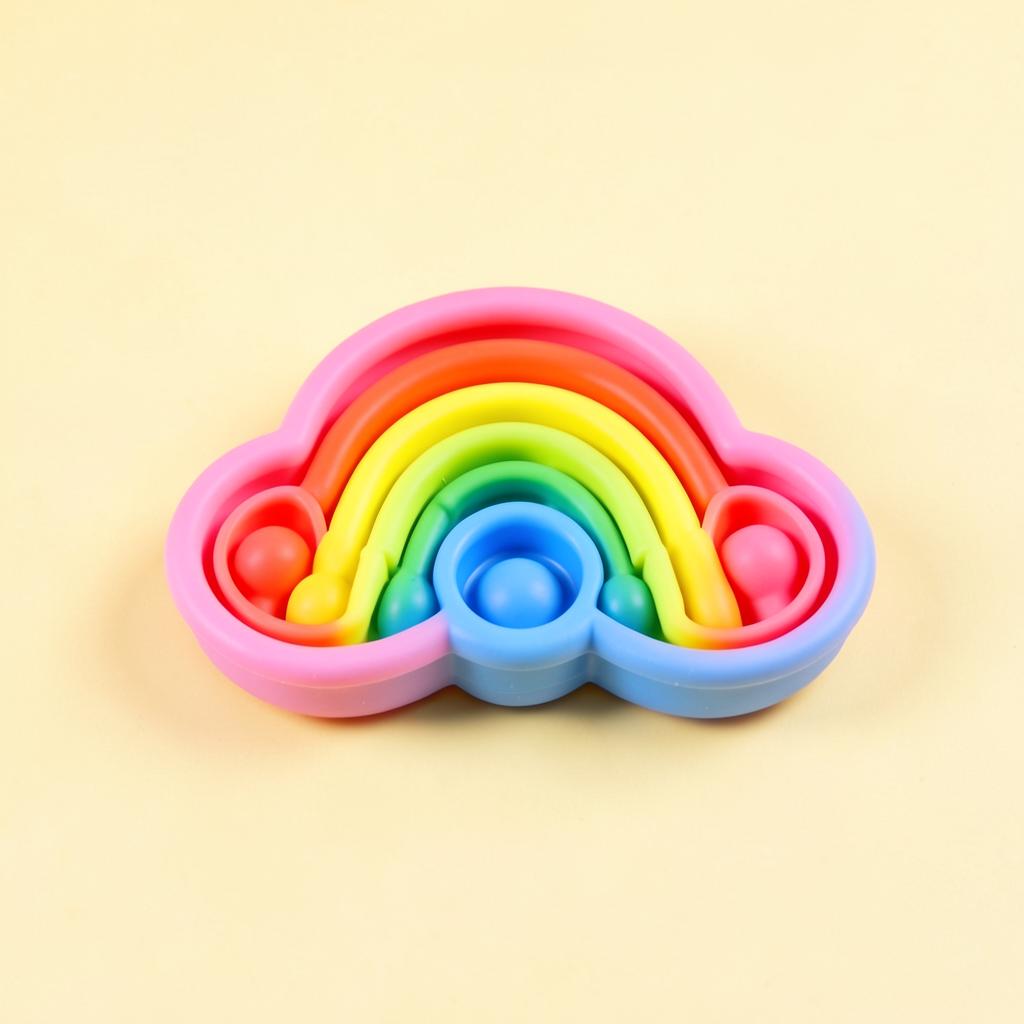 Rainbow Pop Cloud Fidget